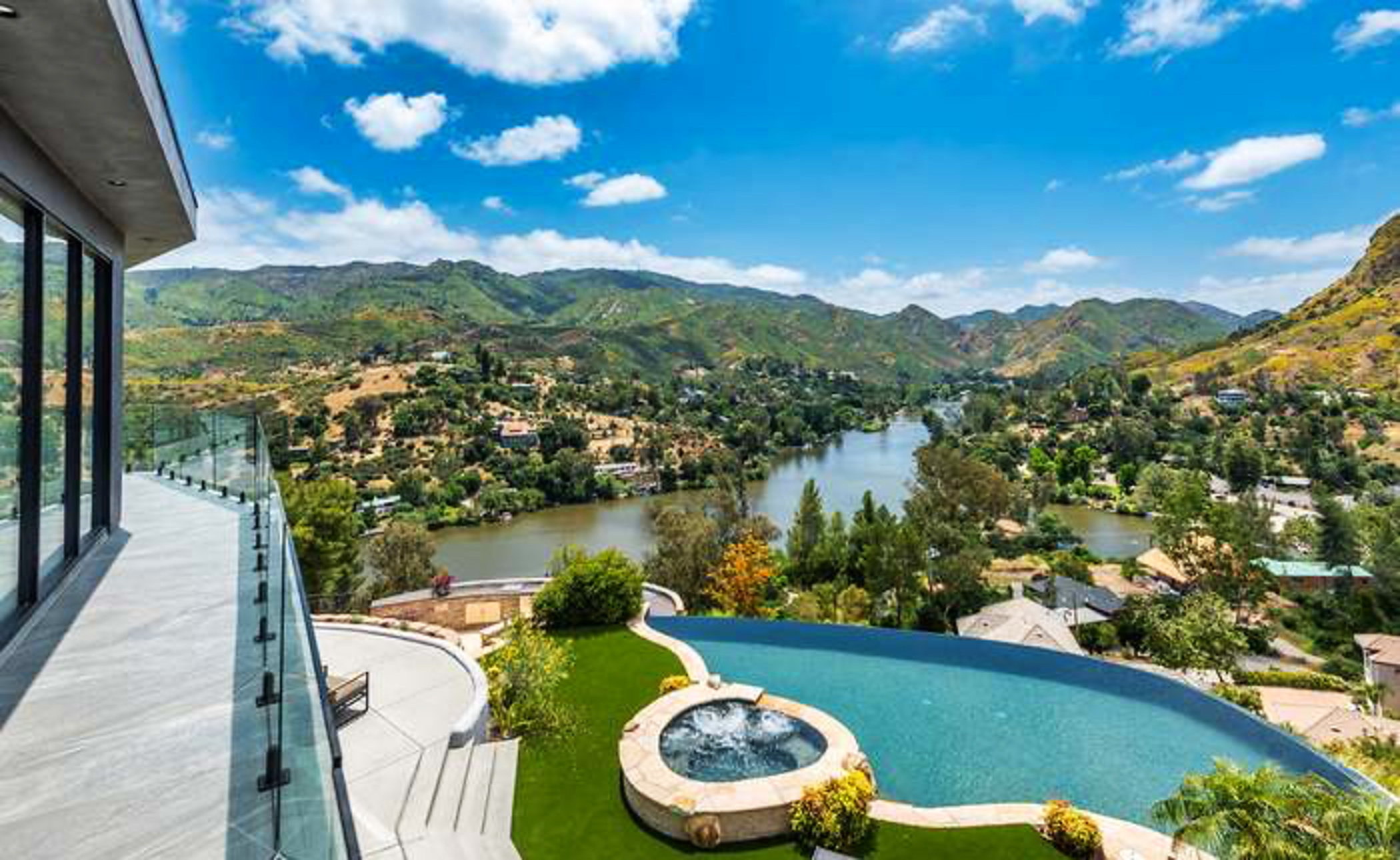 Balcony and infinity pool view