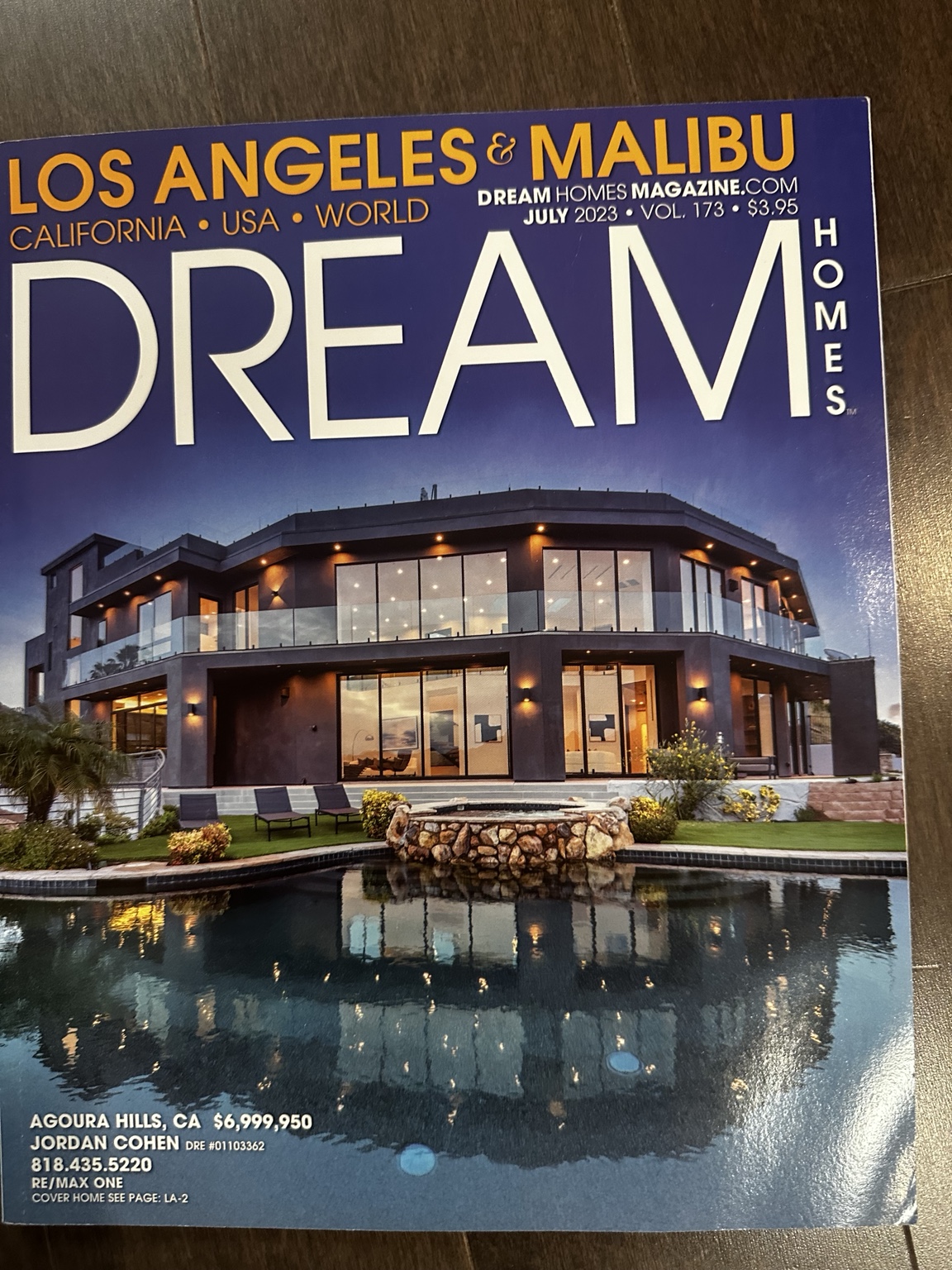 Los Angeles and Malibu Dream Homes magazine cover featuring the Agoura Hills residence