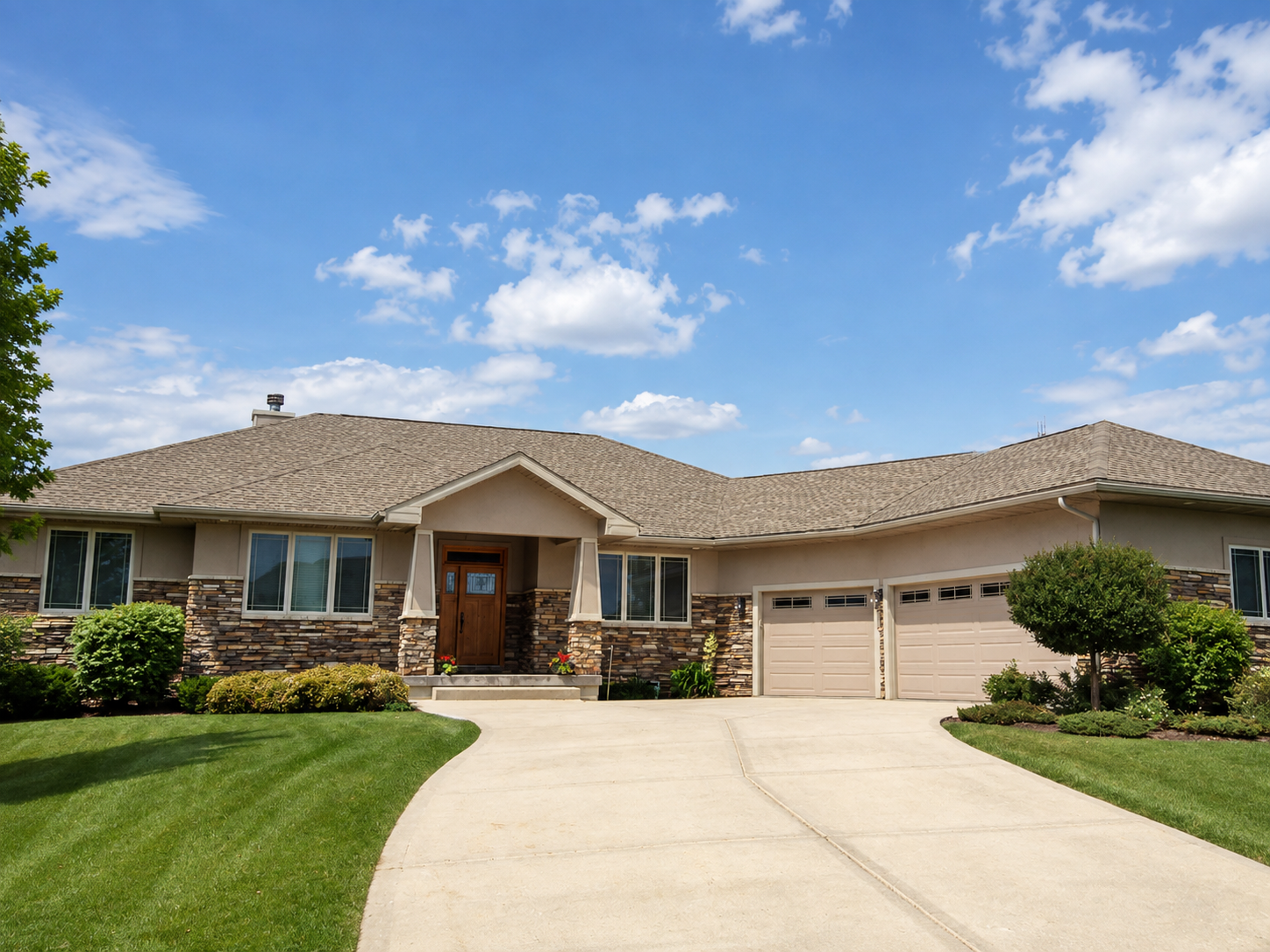 Completed custom residence at Hawk's Landing